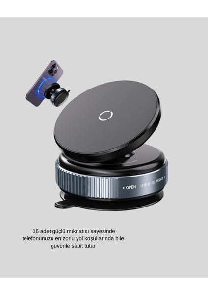 Mıknatıslı Araç Telefon Tutucu Vakum Teknolojili 360° Ayarlanabilir fiyatları