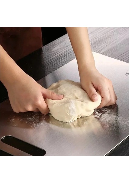 Paslanmaz Çelik Kesme Tahtası 20X30 cm Mutfak Sebze Et Kesme Tahtası Doğrama Tahtası Mutfak Ak fırsatları