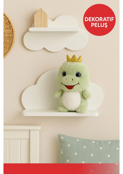 25 cm Taçlı Dino Peluş Oyuncak – Sevimli Yeşil Dinozor | Çocuk Hediyesi & Oyun Arkadaş fiyatları