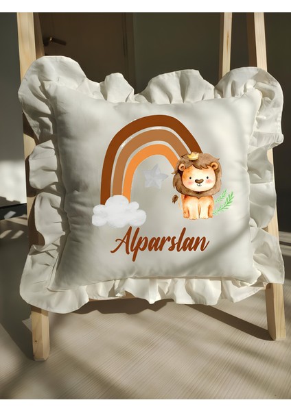 Bebek Fırfırlı Isme Özel Baskılı Yastık