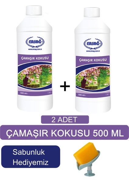 Ersag Çamaşır Kokusu (2 Adet) 500 ml + ( Sabunluk Hediyemiz ) 253- 1356