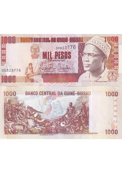 Gine Bissau 1993 Yılı 1000 Pesos Yabancı Kağıt Para Çil ( Unc ) Koleksiyon Para
