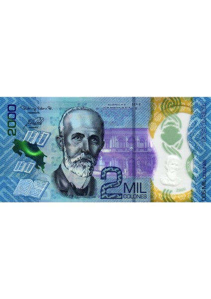 Kosta Rika 2018 Yılı 2000 Colones Yabancı Polimer Kağıt Para Çil ( Unc ) Koleksiyon Para