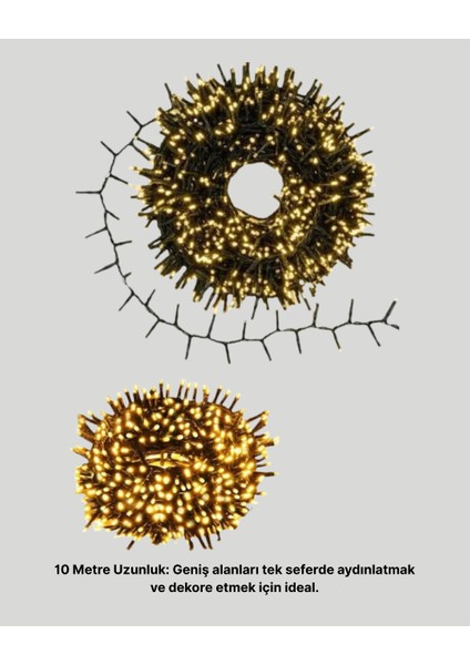 Uzun Ömürlü LED Teknolojili 10 Metre Şık Işıklı Süsleme Seti fırsatları