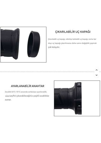 Arora Max Pro 125 Isıtmalı Elcik-4 Kademe Sıcaklık Ayarı- IEL598 fırsatları