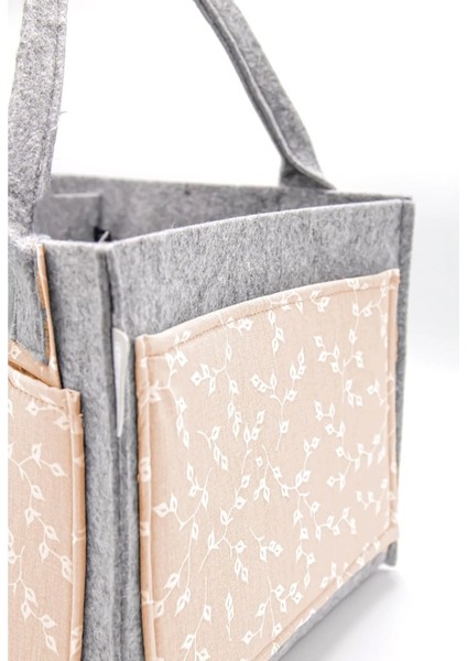 Babyjem Keçe Anne Bebek Bakım Çantası 772 Somon Çiçek modelleri