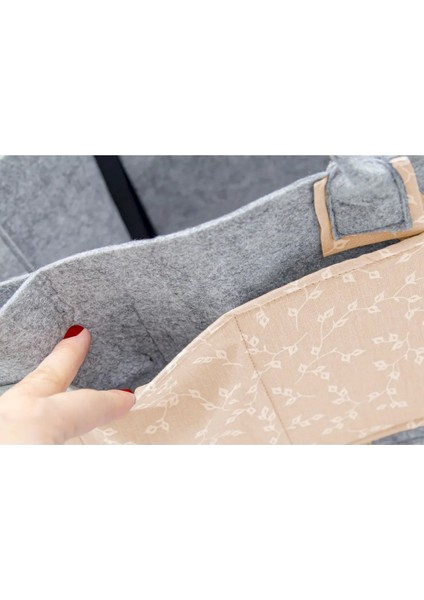 Babyjem Keçe Anne Bebek Bakım Çantası 772 Somon Çiçek fırsatları