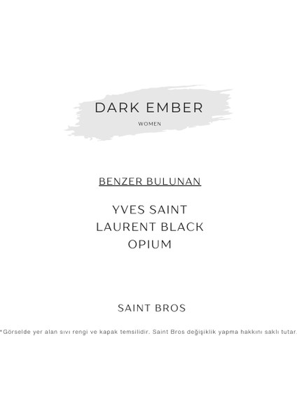 Dark Ember Kadın Parfümü ( Black Opium ) Edp fiyatları