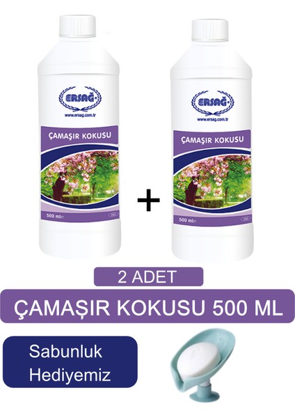 Ersag Çamaşır Kokusu (2 Adet) 500 ml + ( Sabunluk Hediyemiz ) 253- 1589