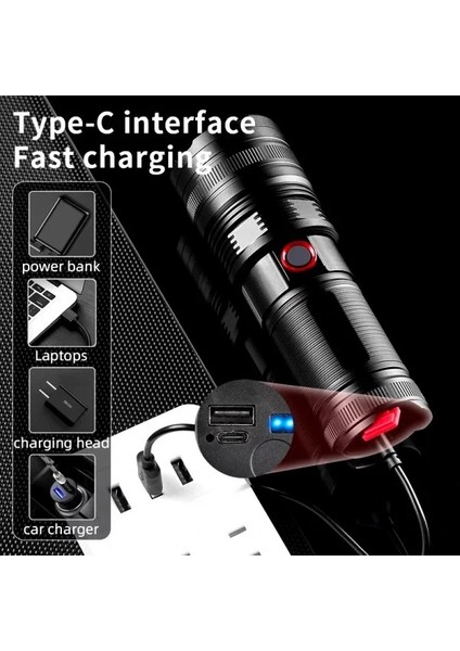 Taktik LED El Feneri 2000M, Güçlü Uzun Menzilli LED El Feneri XA-B702 (4887) indirimleri