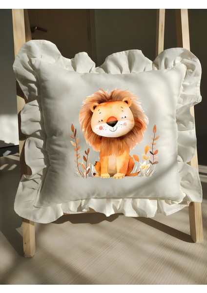 Bebek Fırfırlı Isme Özel Baskılı Yastık