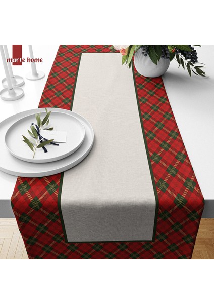 Yılbaşı & Christmas Desen Baskılı Dekoratif Runner