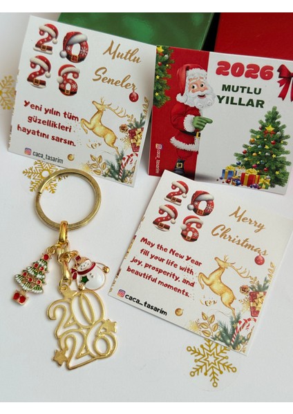 Yılbaşı Figürleri Charm Anahtarlık 1 Adet Kartlı ve Poşetli Christmas Noel Hediyelik fiyatları