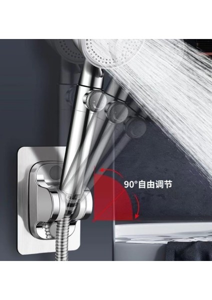 Yapışkanlı Duş Başlığı Tutucu Ayarlı Siyah (4741) fırsatları