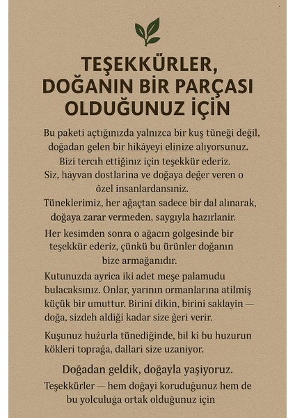 Doğal Meşe Kuş Tüneği Seti (1 Çatal + 2 Düz Dal) Meşe Ağacı Tohumu ve Yemlik Hediyeli modelleri