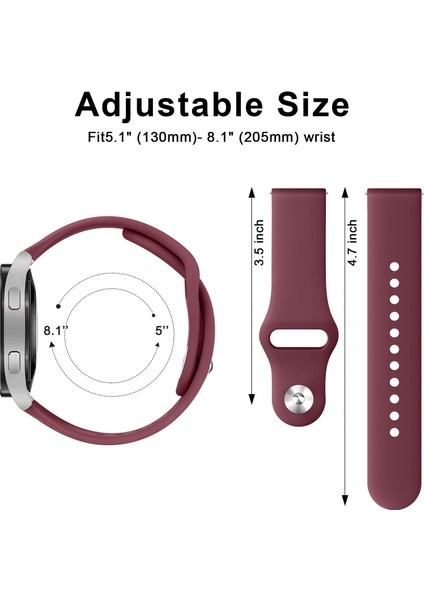 Samsung Galaxy Watch 4/5/6/7/fe/40/44 Classic 42/43/46/47MM Uyumlu 20MM Soft Silikon Kordon fırsatları