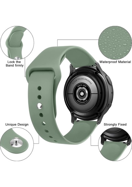 Samsung Galaxy Watch 4/5/6/7/fe/40/44 Classic 42/43/46/47MM Uyumlu 20MM Soft Silikon Kordon fiyatları