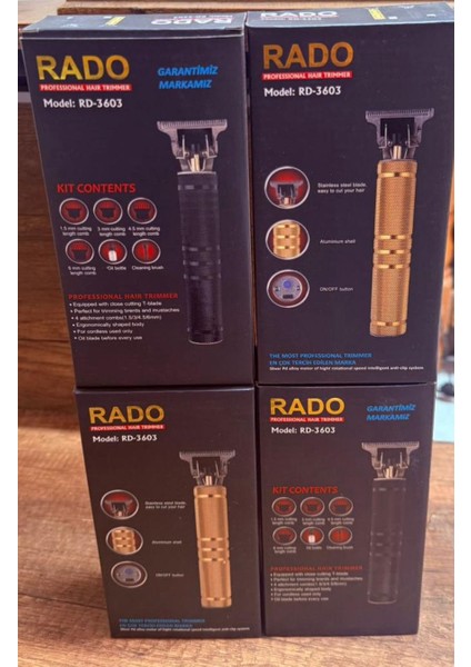 RD-3603 Profesyonel Saç Sakal Tıraş Makinesi | Şarjlı Traş Makinesi | 4 Taraklı modelleri