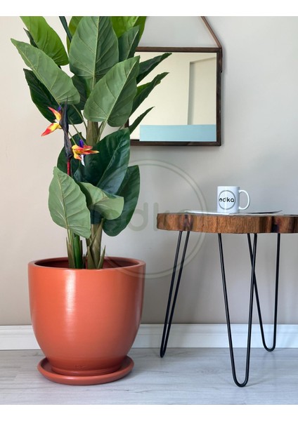 Klasik Saksı Tabaklı 30CMX32CM Kiremit