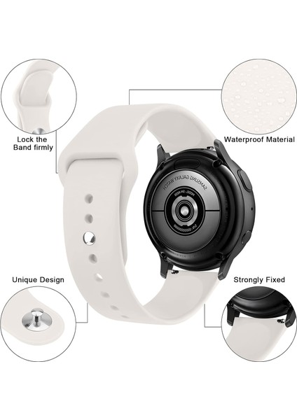 Samsung Galaxy Watch 4/5/6/7/fe/40/44 Classic 42/43/46/47MM Uyumlu 20MM Soft Silikon Kordon fiyatları