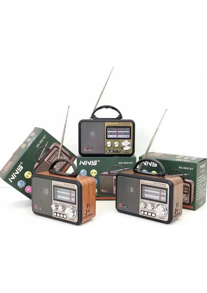 Nns NS-8897 Orta Boy Retro, Nostaljik, Ahşap Tasarım Radyo (5224) modelleri