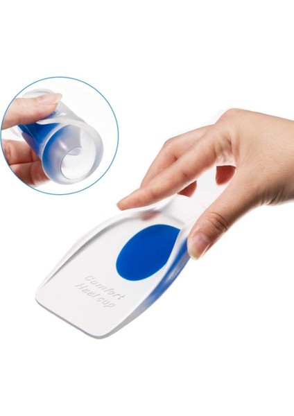 Topuk Silikonu Şeffaf Mavi Erkek (5224)