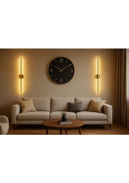 Modern Eskitme/gold Pilli LED Duvar Apliği 66CM fırsatları