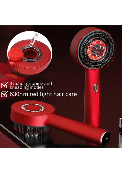 Şarjlı ve Titreşimli Saç Masaj Tarağı Bakım Yağı Hazneli Fırça (5224) modelleri