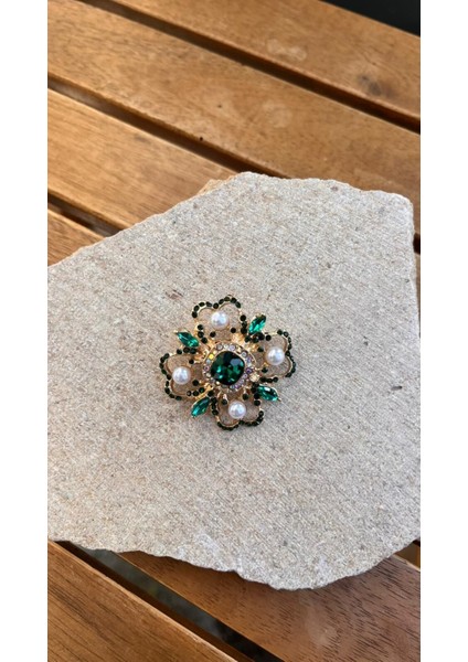 Taşlı Yonca Broş fiyatları