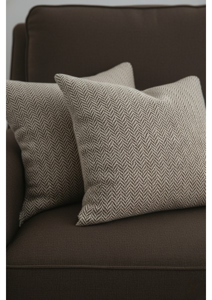 Chevron Bohem Dekoratif Punch Yastık Kırlent Kılıfı | 45X45 Kahverengi fırsatları