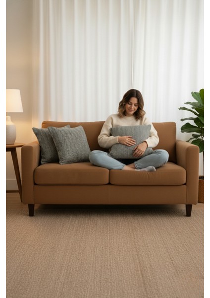 Chevron Bohem Dekoratif Punch Yastık Kırlent Kılıfı | 45X45 Antrasit modelleri