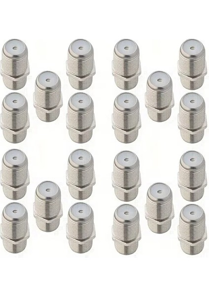 10 Adet Tv/uydu Anteni Koaksiyel Kablo F/f Konnektör + 10 Adet F Konnektör Vidalı U6 Jak