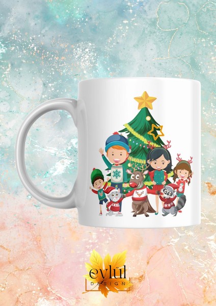 Yılbaşı Özel Tasarım Baskılı Kupa Bardak Hediye Çay-Kahve Bardağı Yılbaşı Hediyesi