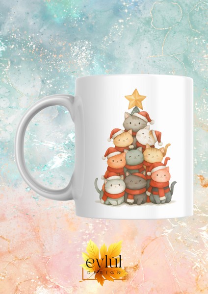 Yılbaşı Özel Tasarım Baskılı Kupa Bardak Hediye Çay-Kahve Bardağı Yılbaşı Hediyesi