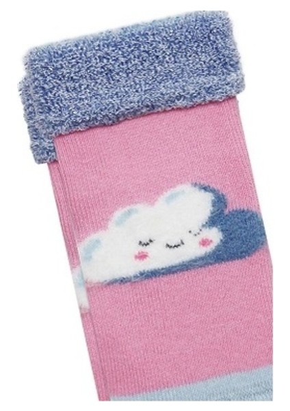 Kaydırmaz Tabanlı Havlu Kız Bebek Patik Çorap indirimleri