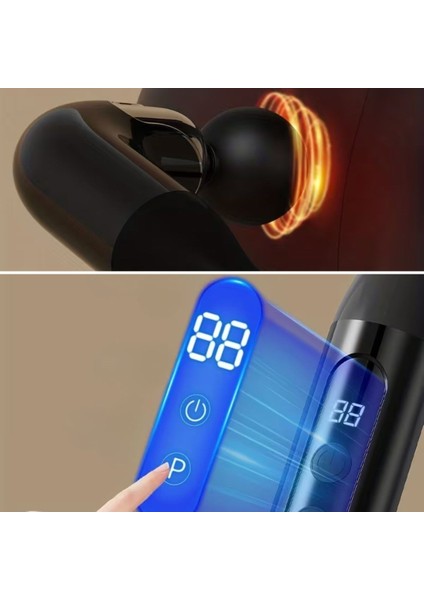 4 Farklı Başlıklı Uzun Saplı Derin Doku Masaj Tabancası, Boyun, Omuz ve Sırt Için Ergonomik indirimleri