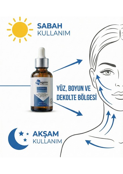 Dolgunlaştırıcı ve Yoğun Nemlendirici Kolajen, Hyaluronic Acid, Algae Cilt Bakım Serumu 30 ml modelleri