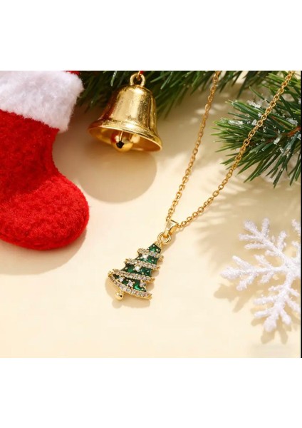 Yılbaşı Temalı Çam Ağacı Kolye