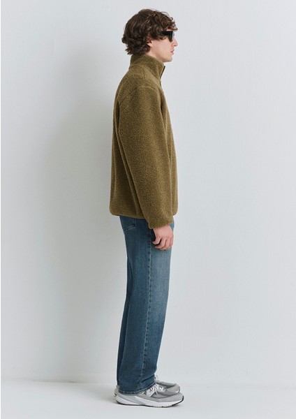 Dik Yaka Kahverengi Sweatshirt 0110737-70362