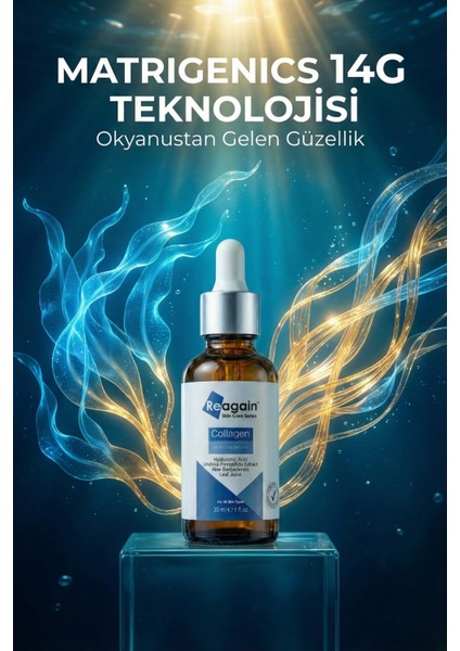 Dolgunlaştırıcı ve Yoğun Nemlendirici Kolajen, Hyaluronic Acid, Algae Cilt Bakım Serumu 30 ml indirimleri