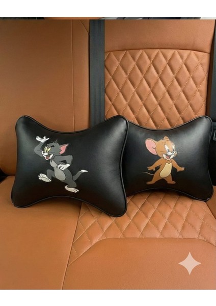 Birbirini Yiyen Çiftlere Özel: Tom ve Jerry Araç Boyun Yastığı Seti fırsatları