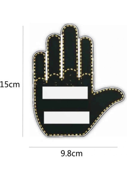 Uzaktan Kumandalı Araba Parmak Hareketi Işığı Parmak Işığı LED Araba Arka Pencere indirimleri