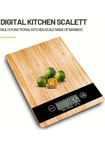 Crown Dijital Hassas Mutfak Tartısı - Terazisi-Hassas Ölçüm 5kg Bambu Görünümlü (5256) fiyatları