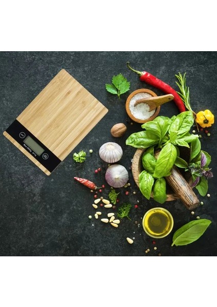 Crown Dijital Hassas Mutfak Tartısı - Terazisi-Hassas Ölçüm 5kg Bambu Görünümlü (5256) modelleri