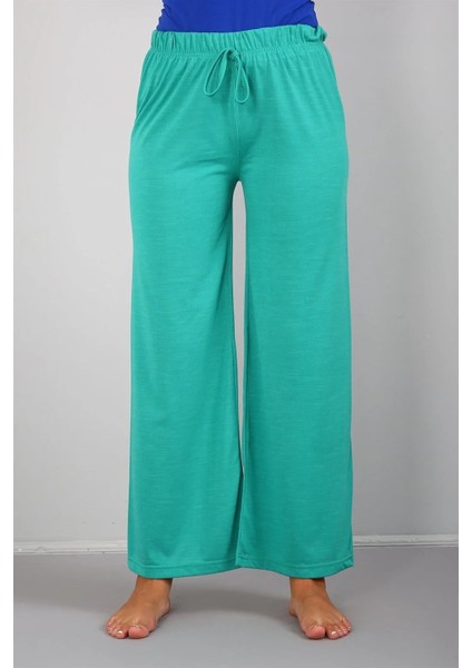 Bayan Penye Bol Paça Pantolon Yeşil fiyatları