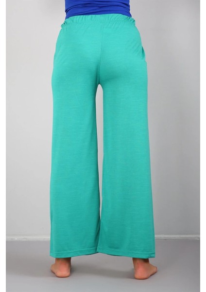 Bayan Penye Bol Paça Pantolon Yeşil fırsatları