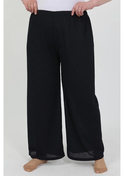 Kadın Büyük Beden Bürümcük Pantolon Lacivert modelleri