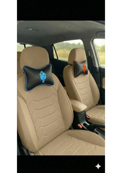 Çiftlere Özel Ateş ve Su Tasarımlı 2'li Oto Boyun Yastığı Seti fırsatları