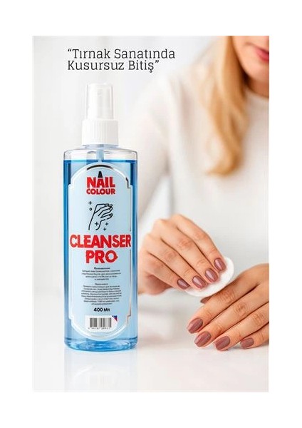 Profesyonel Tırnak Temizleyici – Jel & Akrilik Için 400 ml Spray Nail Cleanser
