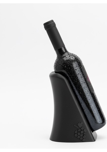 Şarap Soğutucu Yatak, Termojel Soğutucu, Şişe Soğutucu Kova Paslanmaz Çelik Siyah